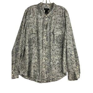 Investments shirt womens 1X 48chest  button up long sleeves